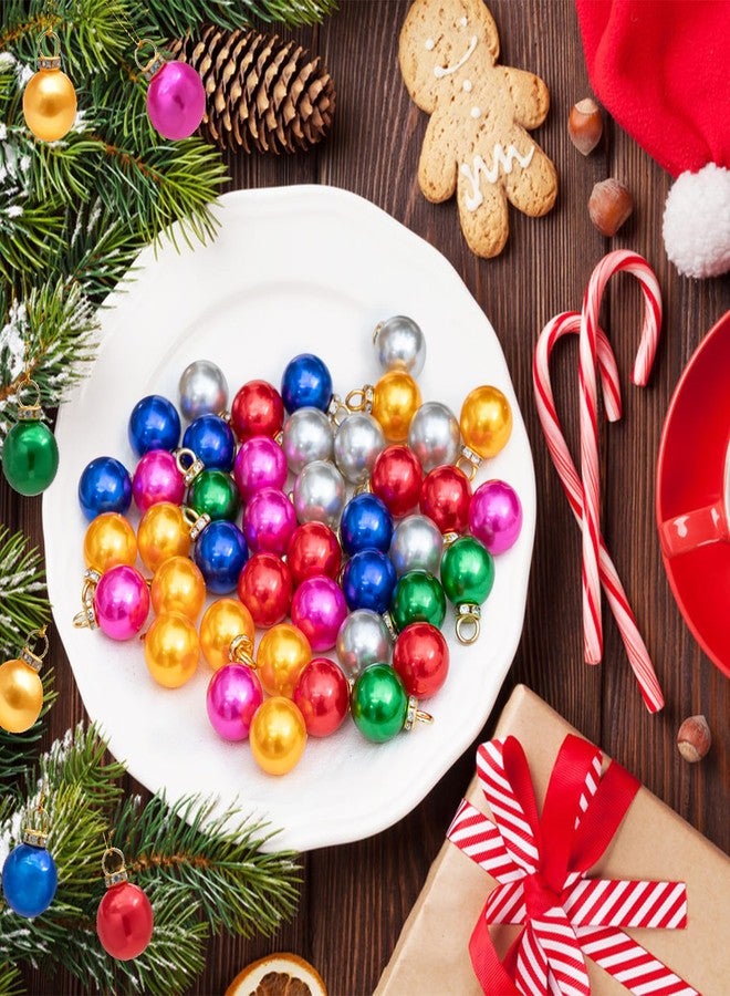CIPOWM 60PCS Christmas Mini Balls Ornaments，Mini Glitter Christmas Balls Xmas Tree Hanging Decorations Pendants for Xmas Tree Outdoor Indoor DIY Craft Party Supplies,0.6"/16mm - Image 4